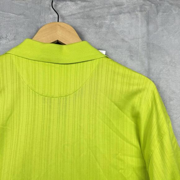 VTG Tiger Woods Collection Neon Green Golf Polo Shirt Men Size XXL Nike Golf - Picture 9 of 10